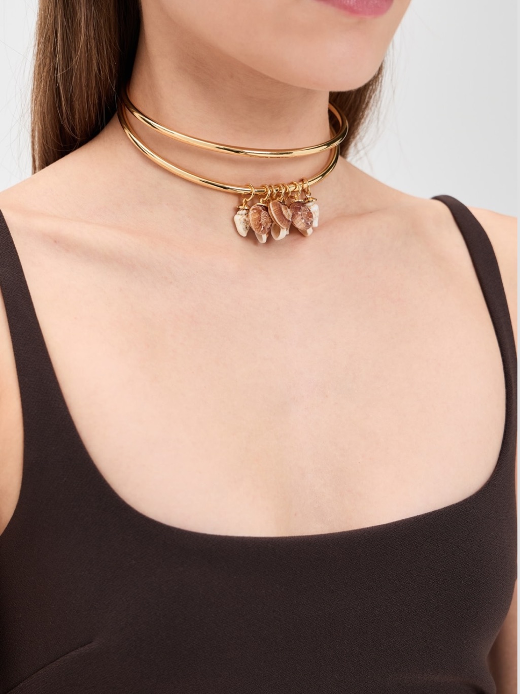 Gold Shell Charm Cuff Bracelet - Women's Beach-Style Jewelry — image 2 of 3